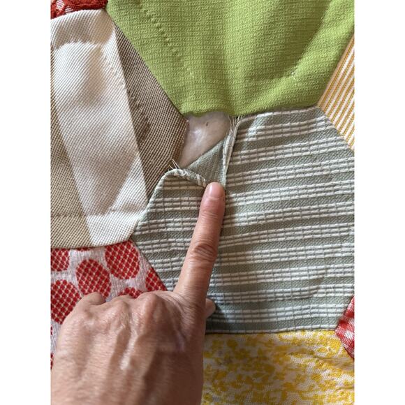 Hexagon Patchwork Quilt 88x86 Cotton Fabric Cutter Craft Sewing Project - Picture 8 of 13